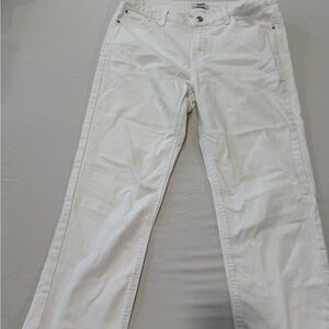 Kensie Women's Cream Straight Leg Jeans